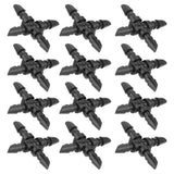 50PCS 4/7 4-Way Hose Connector Cross Fitting Irrigation Tubing Connector Fitting