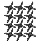 50PCS 4/7 4-Way Hose Connector Cross Fitting Irrigation Tubing Connector Fitting - Rear View
