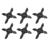 50PCS 4/7 4-Way Hose Connector Cross Fitting Irrigation Tubing Connector Fitting - Close-Up Angle