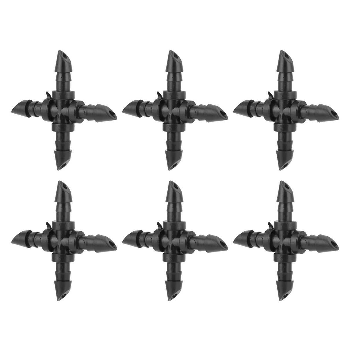 50PCS 4/7 4-Way Hose Connector Cross Fitting Irrigation Tubing Connector Fitting