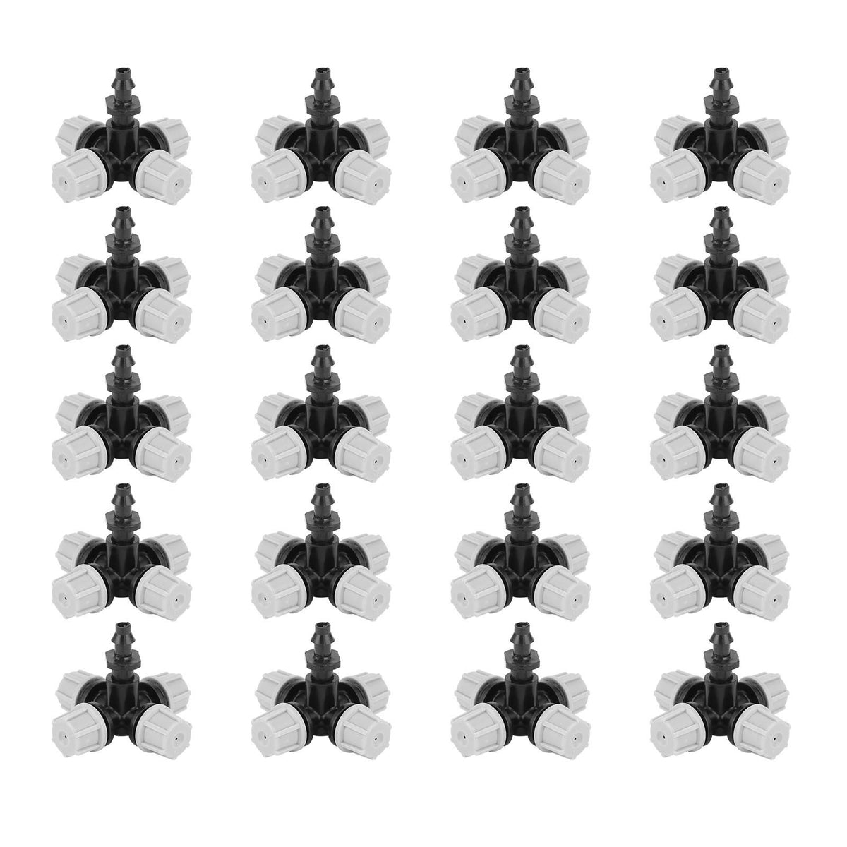 20PCS Cross Misting Sprinkler with Barbed Connector Garden Irrigation Accessories Fittings