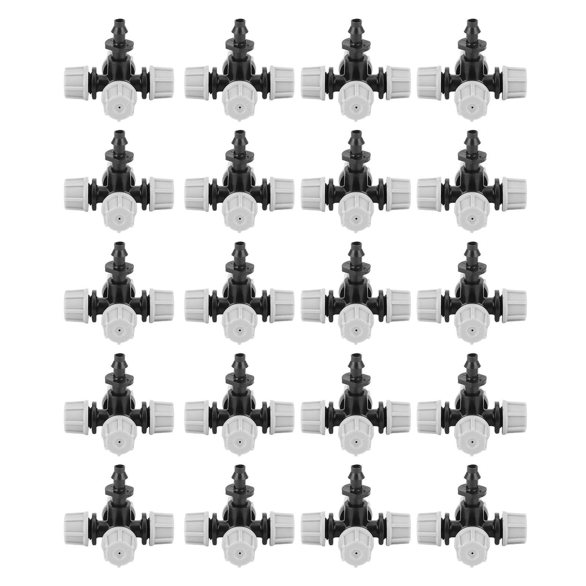 20PCS Cross Misting Sprinkler with Barbed Connector Garden Irrigation Accessories Fittings