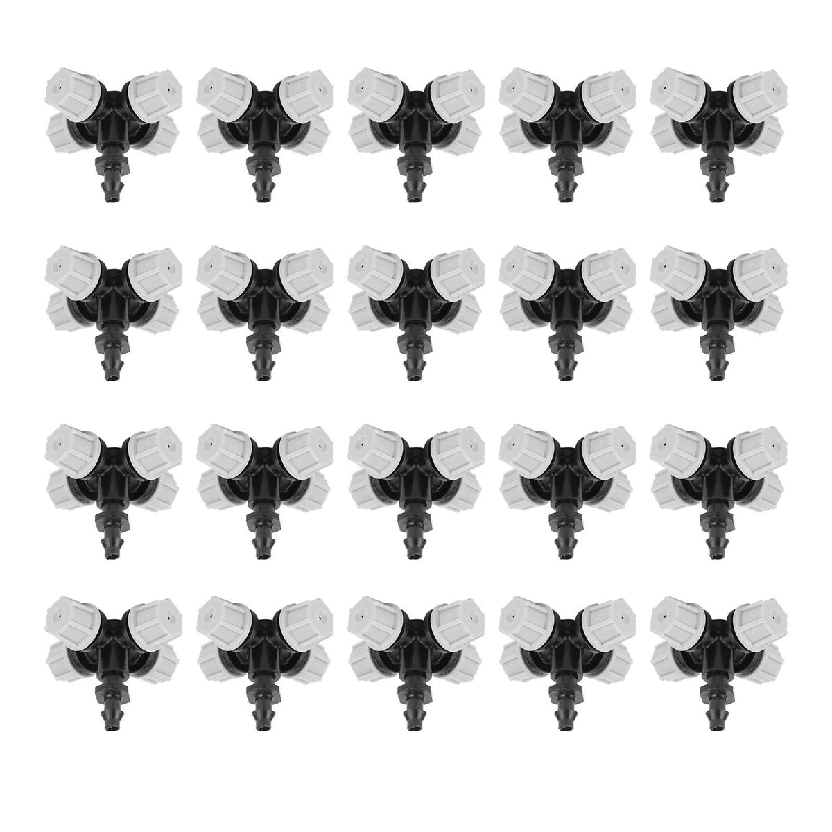 20PCS Cross Misting Sprinkler with Barbed Connector Garden Irrigation Accessories Fittings