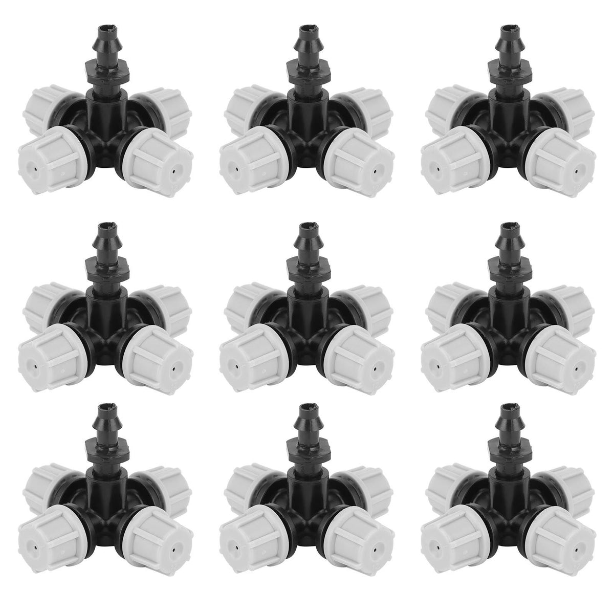 20PCS Cross Misting Sprinkler with Barbed Connector Garden Irrigation Accessories Fittings