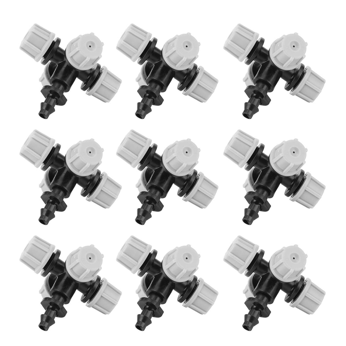20PCS Cross Misting Sprinkler with Barbed Connector Garden Irrigation Accessories Fittings