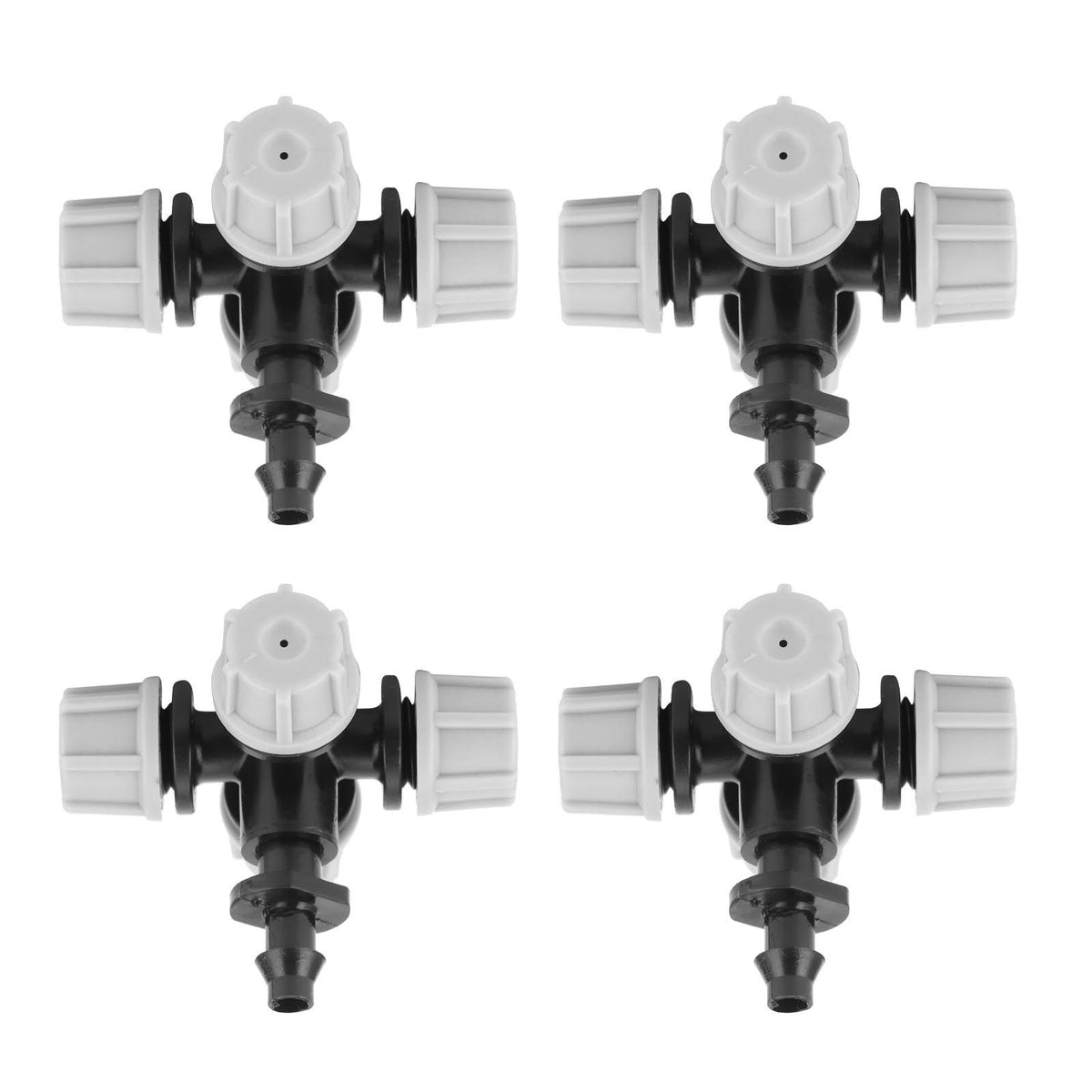 20PCS Cross Misting Sprinkler with Barbed Connector Garden Irrigation Accessories Fittings