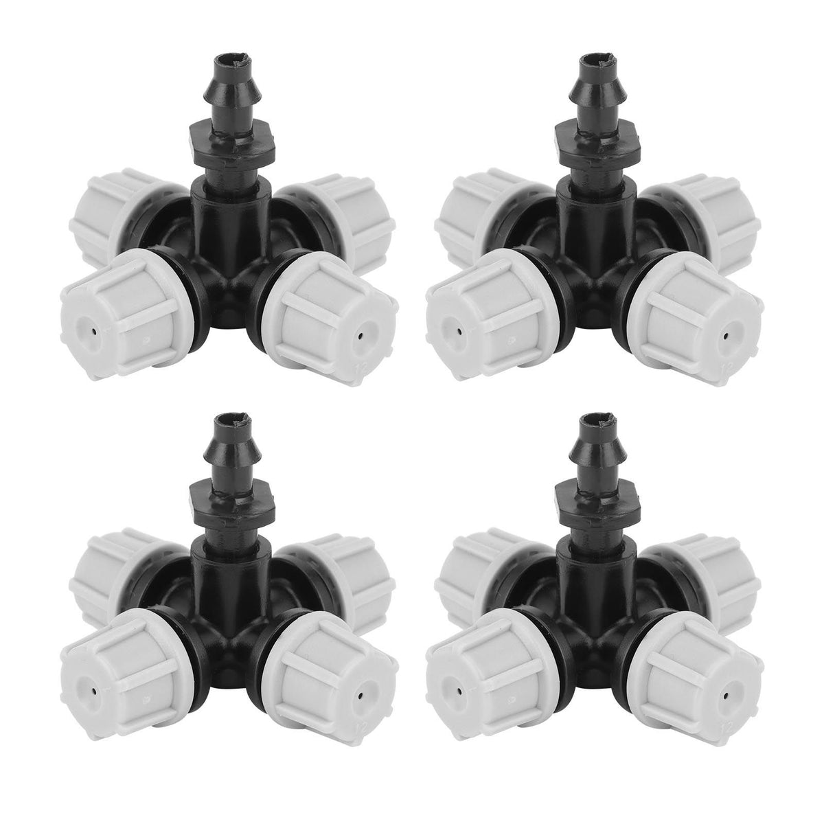 20PCS Cross Misting Sprinkler with Barbed Connector Garden Irrigation Accessories Fittings