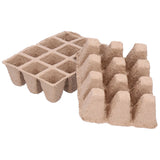 10Pcs 12‑Grid Paper Peat Pot Degradable Nursery Seedling Cup Gardening Accessory - Front View