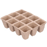 10Pcs 12‑Grid Paper Peat Pot Degradable Nursery Seedling Cup Gardening Accessory