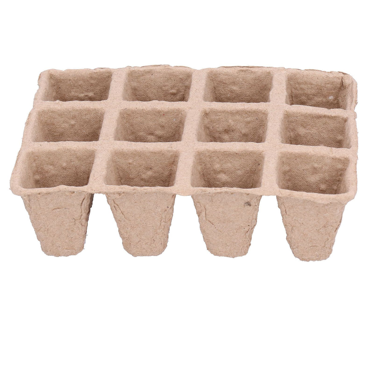 10Pcs 12‑Grid Paper Peat Pot Degradable Nursery Seedling Cup Gardening Accessory