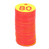 50Pcs Beehive Tag ABS Round Numbered Sign Labels with Hole Livestock Accessory Red Yellow