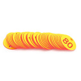 50Pcs Beehive Tag ABS Round Numbered Sign Labels with Hole Livestock Accessory Red Yellow