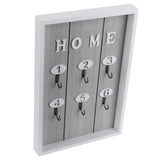 WallMounted Key Rack Wooden Key Organizer Hanger Decorative Key Hanging Holder Decor(C ) - Side View