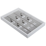 WallMounted Key Rack Wooden Key Organizer Hanger Decorative Key Hanging Holder Decor(C ) - Rear View