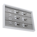 WallMounted Key Rack Wooden Key Organizer Hanger Decorative Key Hanging Holder Decor(C ) - Low Angle