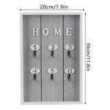 WallMounted Key Rack Wooden Key Organizer Hanger Decorative Key Hanging Holder Decor(C )