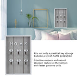 WallMounted Key Rack Wooden Key Organizer Hanger Decorative Key Hanging Holder Decor(C ) - Extra Image