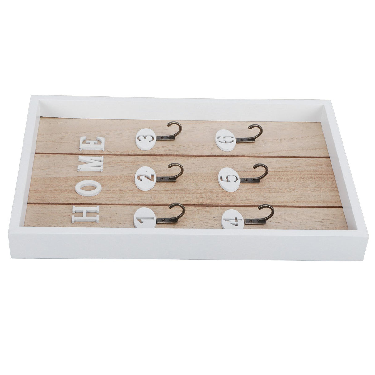 WallMounted Key Rack Wooden Key Organizer Hanger Decorative Key Hanging Holder Decor(D )