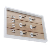 WallMounted Key Rack Wooden Key Organizer Hanger Decorative Key Hanging Holder Decor(D ) - Low Angle
