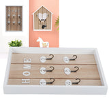 WallMounted Key Rack Wooden Key Organizer Hanger Decorative Key Hanging Holder Decor(D ) - Extra Image