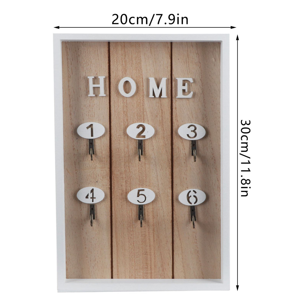 WallMounted Key Rack Wooden Key Organizer Hanger Decorative Key Hanging Holder Decor(D )