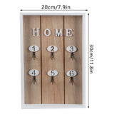 WallMounted Key Rack Wooden Key Organizer Hanger Decorative Key Hanging Holder Decor(D )