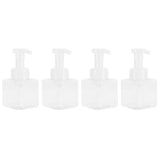 4PCS 250ml Clear Plastic Pump Bottles Foaming Soap Dispenser Refillable Foam Bottle Travel Use