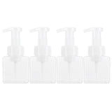 4PCS 250ml Clear Plastic Pump Bottles Foaming Soap Dispenser Refillable Foam Bottle Travel Use