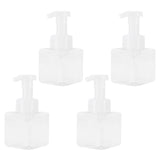 4PCS 250ml Clear Plastic Pump Bottles Foaming Soap Dispenser Refillable Foam Bottle Travel Use