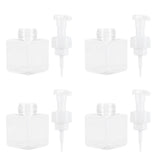 4PCS 250ml Clear Plastic Pump Bottles Foaming Soap Dispenser Refillable Foam Bottle Travel Use