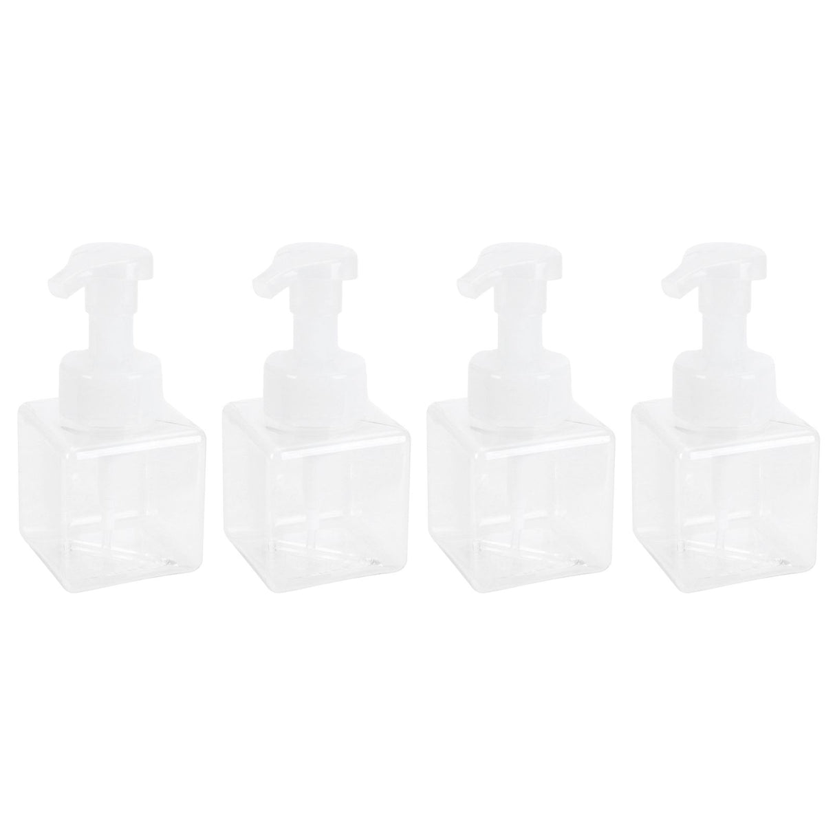 4PCS 250ml Clear Plastic Pump Bottles Foaming Soap Dispenser Refillable Foam Bottle Travel Use
