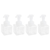 4PCS 250ml Clear Plastic Pump Bottles Foaming Soap Dispenser Refillable Foam Bottle Travel Use