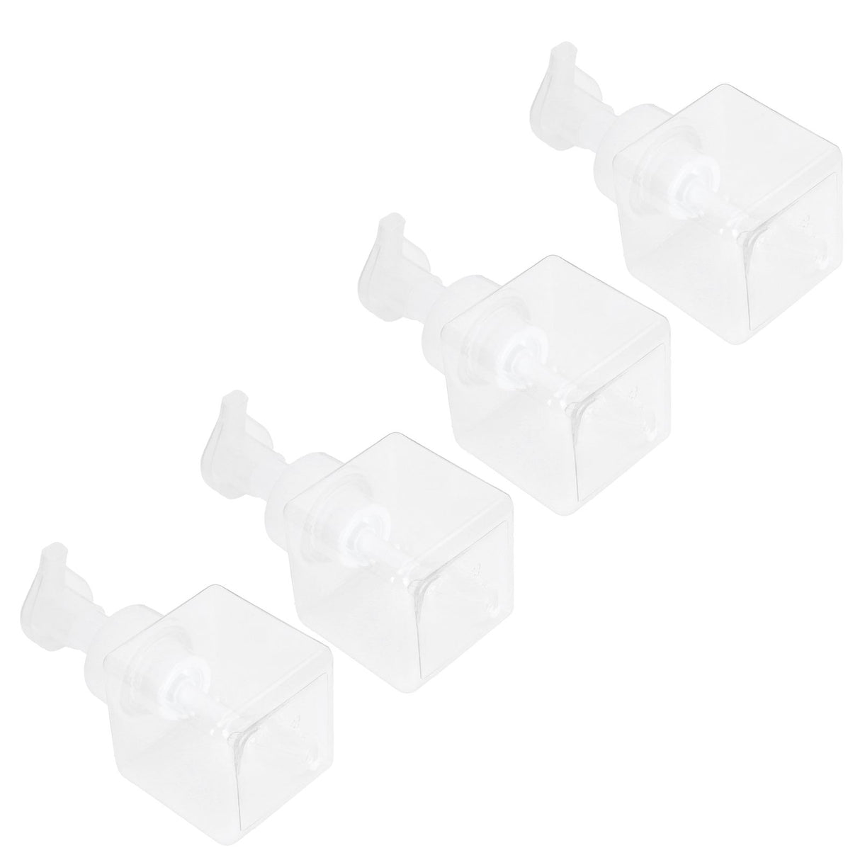 4PCS 250ml Clear Plastic Pump Bottles Foaming Soap Dispenser Refillable Foam Bottle Travel Use