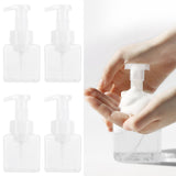4PCS 250ml Clear Plastic Pump Bottles Foaming Soap Dispenser Refillable Foam Bottle Travel Use