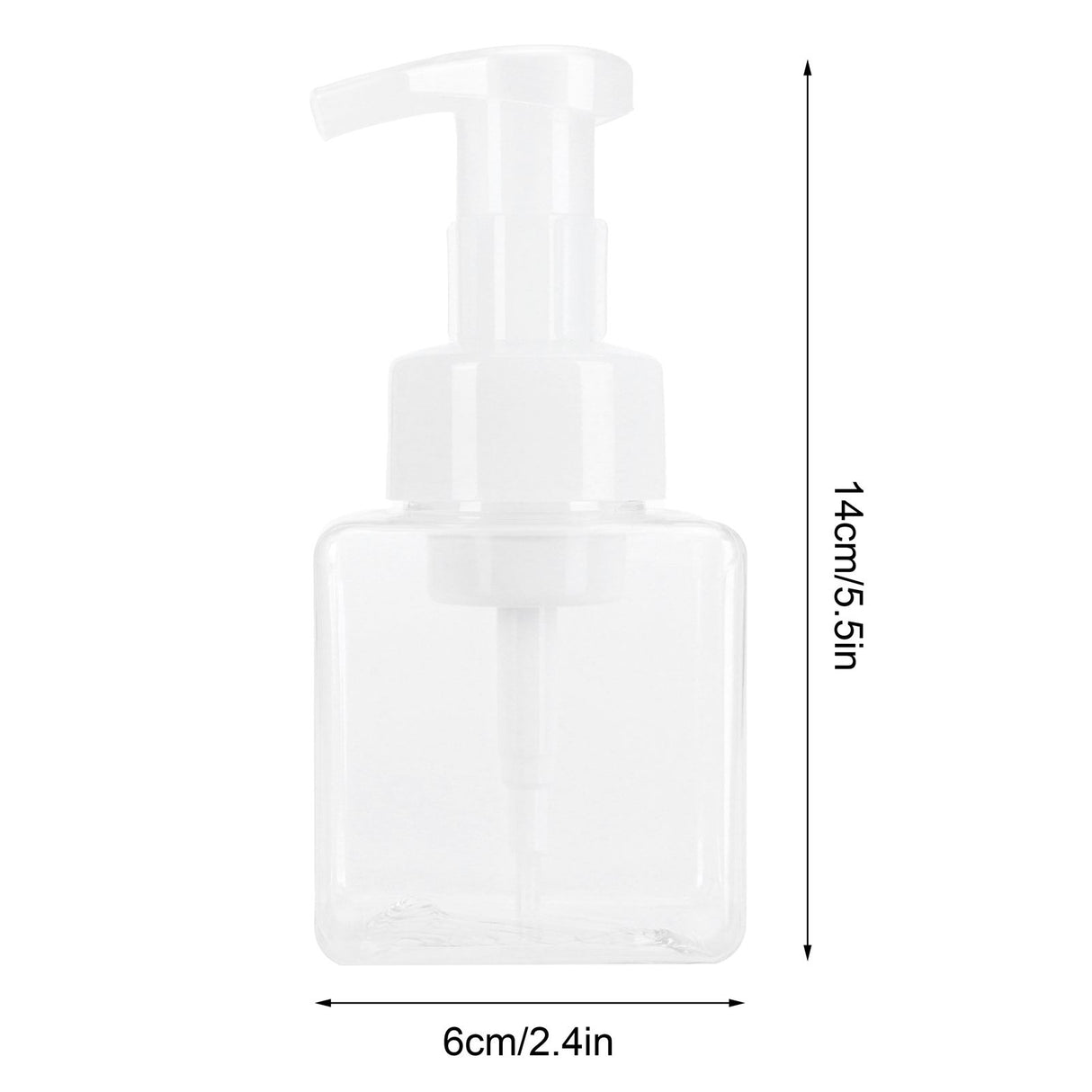 4PCS 250ml Clear Plastic Pump Bottles Foaming Soap Dispenser Refillable Foam Bottle Travel Use