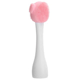 Handheld Silicone Face Cleaning Brush Mask DIY Mixing Stick Makeup Cleansing BrushPink and White Single Head