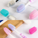 Silicone Toothbrush Head Cover Electric Toothbrush Protective Cap for Home Travel CampingRose Red
