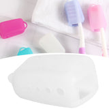 Silicone Toothbrush Head Cover Electric Toothbrush Protective Cap for Home Travel CampingWhite - Extra Image