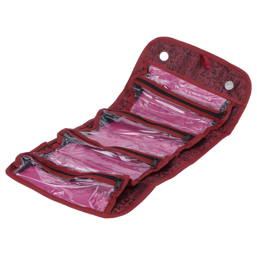 Fashion Travel Cosmetic Bag Multifunctional Makeup Storage Organizer for Storing CosmeticsRed