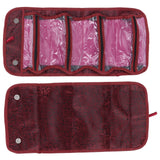 Fashion Travel Cosmetic Bag Multifunctional Makeup Storage Organizer for Storing CosmeticsRed - Rear View