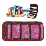Fashion Travel Cosmetic Bag Multifunctional Makeup Storage Organizer for Storing CosmeticsRed - Extra Image