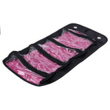 Fashion Travel Cosmetic Bag Multifunctional Makeup Storage Organizer for Storing CosmeticsBlack - Top-Down View