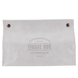 PU Leather Originality Tissue Box Desktop Tissue Organizer for Bedroom Living RoomGray