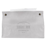 PU Leather Originality Tissue Box Desktop Tissue Organizer for Bedroom Living RoomGray