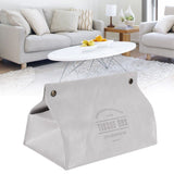 PU Leather Originality Tissue Box Desktop Tissue Organizer for Bedroom Living RoomGray