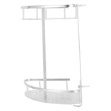 2 Layer Corner Shower Shelf Wall Mounted Aluminum Rack for Bathroom Kitchen Dormitory
