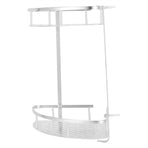 2 Layer Corner Shower Shelf Wall Mounted Aluminum Rack for Bathroom Kitchen Dormitory