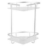 2 Layer Corner Shower Shelf Wall Mounted Aluminum Rack for Bathroom Kitchen Dormitory