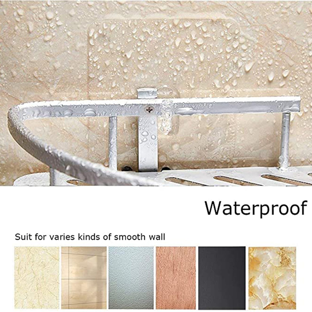 2 Layer Corner Shower Shelf Wall Mounted Aluminum Rack for Bathroom Kitchen Dormitory