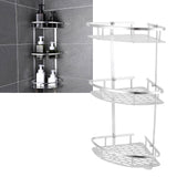 3 Tiers Corner Shower Shelf Wall Mounted Shower Organizer Storage Rack for Toilet Kitchen